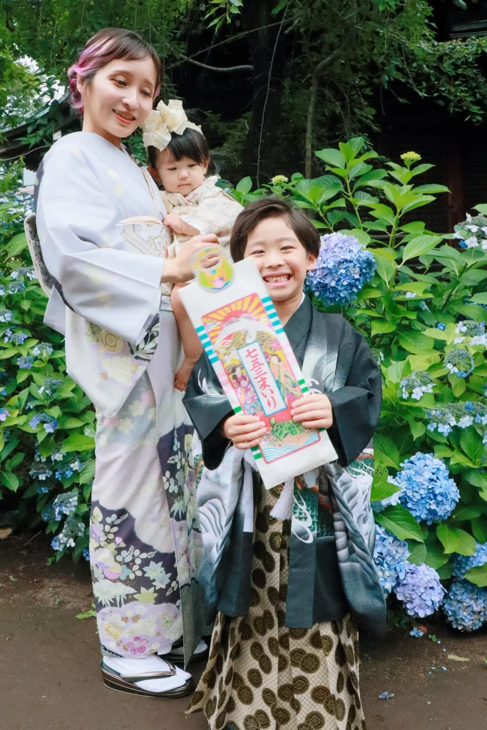 七五三の家族写真